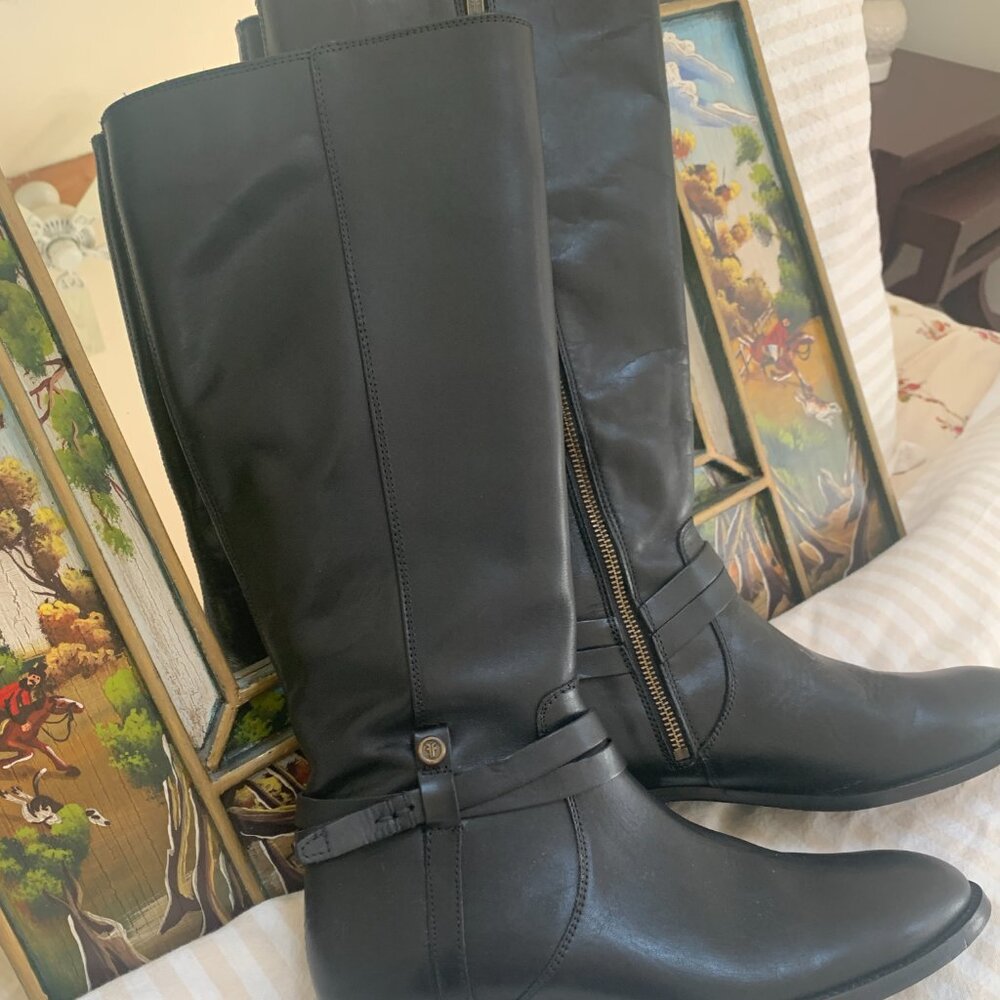 FRYE AND CO. Melissa Belted Tall Black Boot